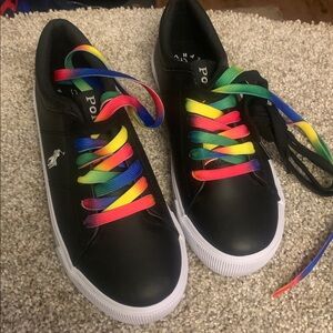 Polo by Ralph Lauren Elmwood Kids Sneakers with multicolored shoestrings new